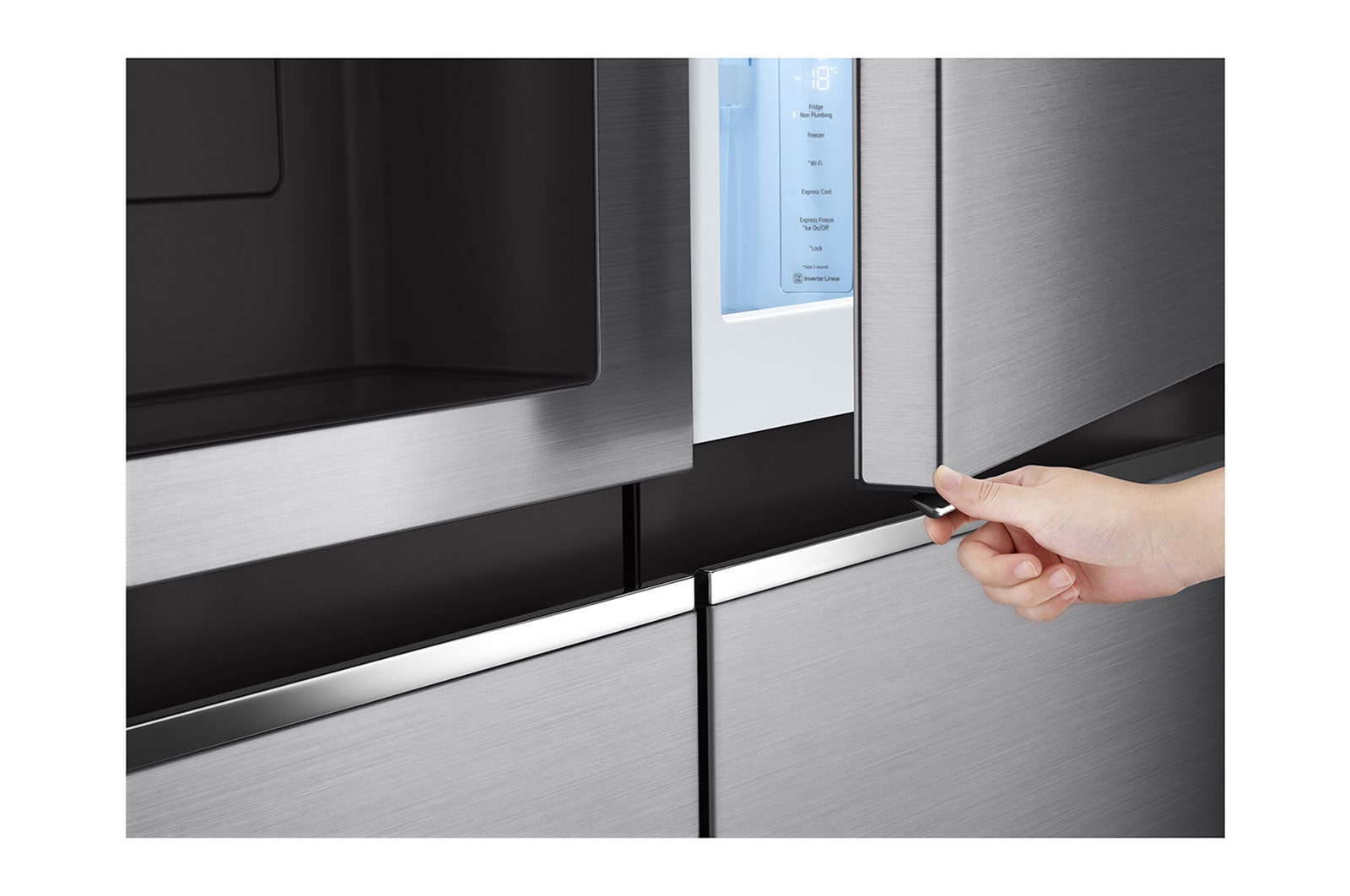 LG Side-by-Side mit Door-in-Door ™ |  Eis-, Crushed Ice- und Wasserspender  | 635 Liter Kapazität | Interner Wassertank 4L | Platinum Silver | LG GSJV71PZTE, GSJV71PZTE