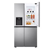 LG Side-by-Side mit Door-in-Door ™ |  Eis-, Crushed Ice- und Wasserspender  | 635 Liter Kapazität | Interner Wassertank 4L | Platinum Silver | LG GSJV71PZTE, GSJV71PZTE