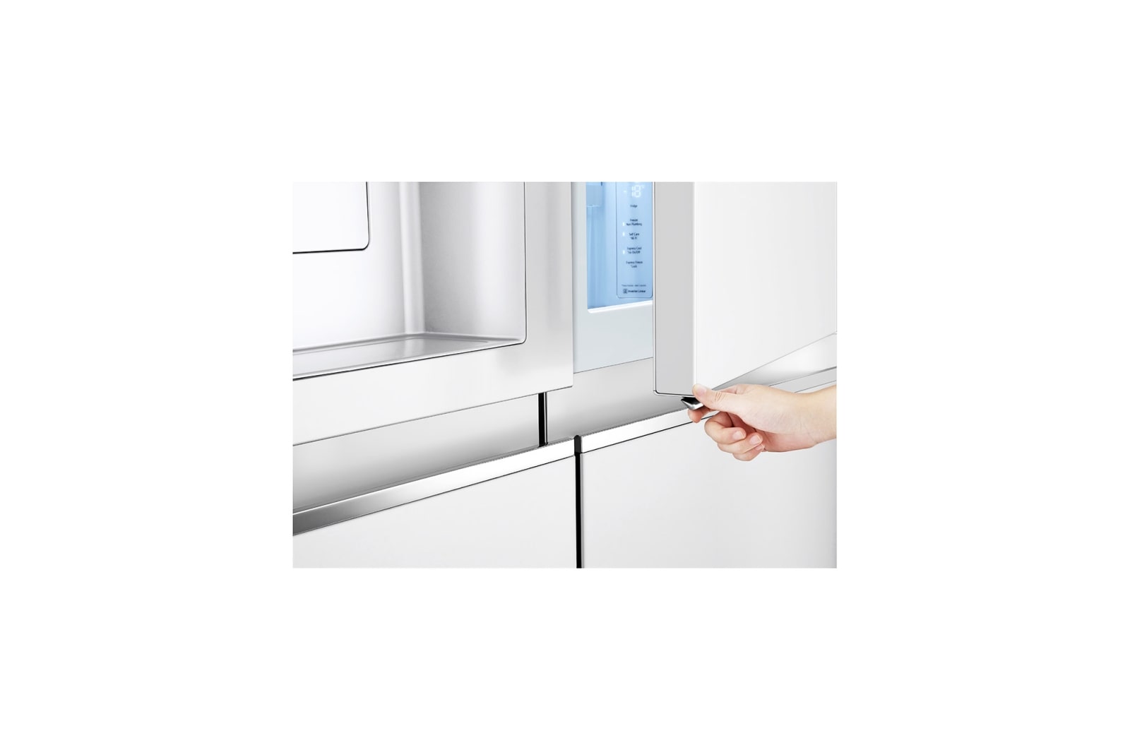 LG Side-by-Side mit Door-in-Door® | Eis-, Crushed Ice- und Wasserspender | 635 Liter Kapazität | Energieeffizienzklasse E | Interner Wassertank 4L | Super White | LG GSJV71SWTE, GSJV71SWTE