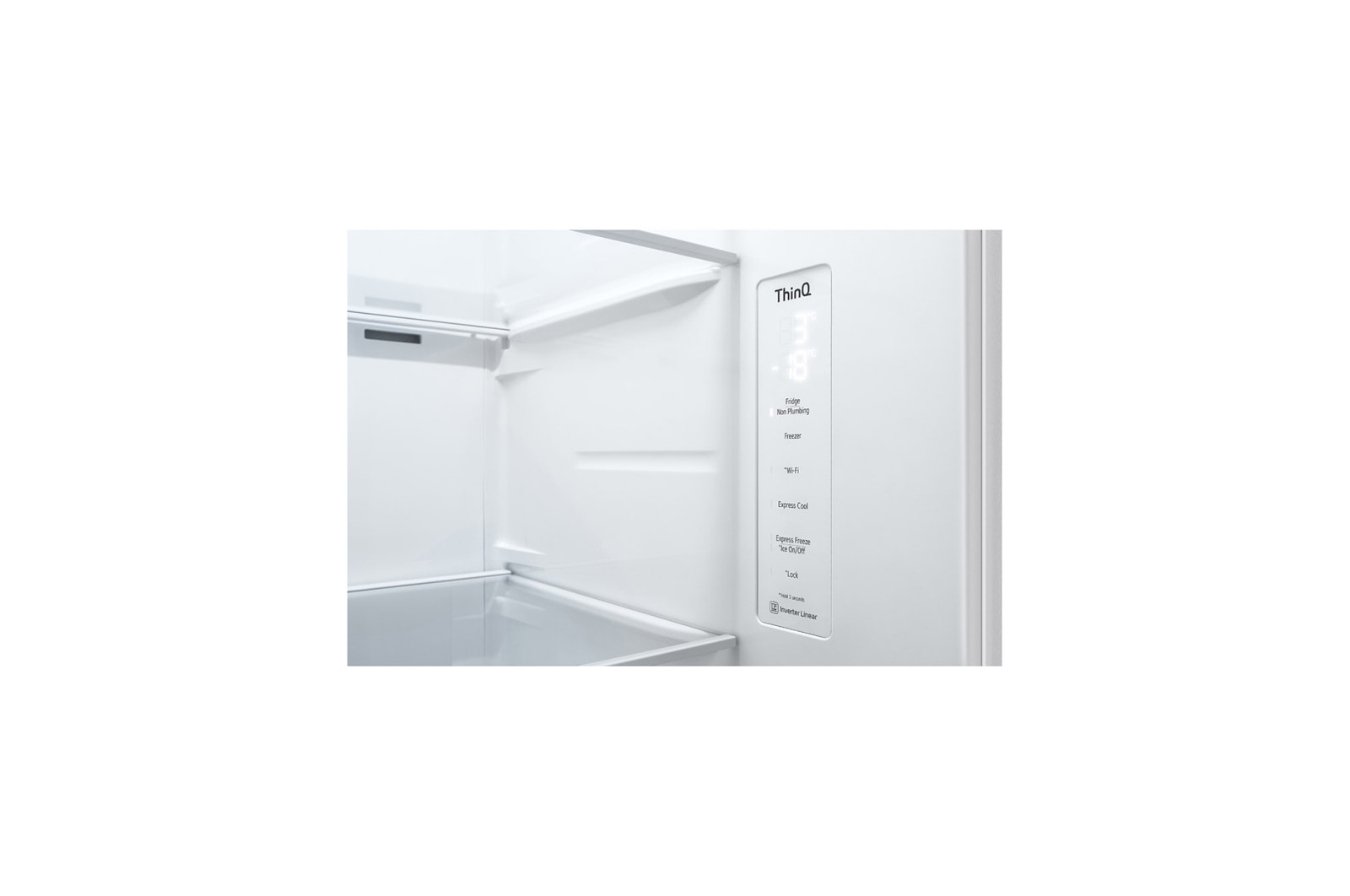 LG Side-by-Side mit Door-in-Door® | Eis-, Crushed Ice- und Wasserspender | 635 Liter Kapazität | Energieeffizienzklasse E | Interner Wassertank 4L | Super White | LG GSJV71SWTE, GSJV71SWTE