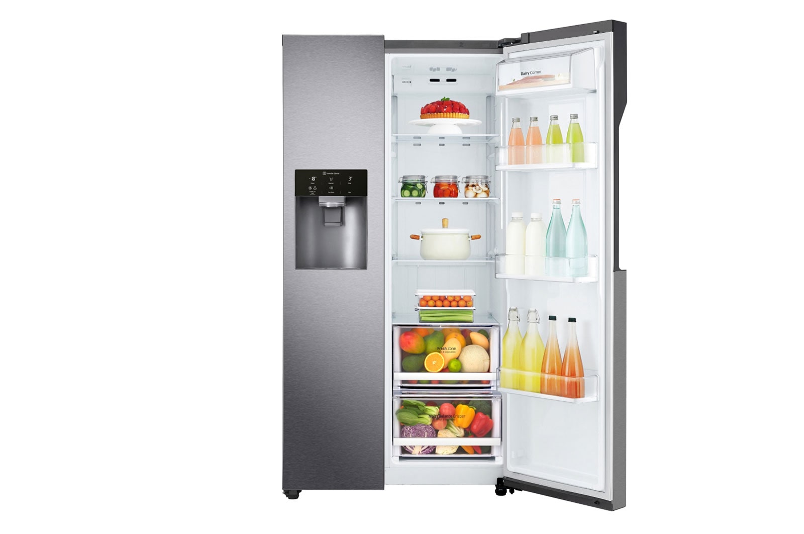 LG Side-by-Side mit Eis-, Crushed Ice- und Wasserspender | Total No Frost, GSL360ICEZ