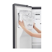 LG Side-by-Side mit mit Eis-, Crushed Ice- und Wasserspender | Total No Frost | DoorCooling+™ | 601 L Kapazität , GSL461ICEE