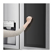 LG Side-by-Side mit InstaView Door-in-Door™ | 625 Liter Kapazität | Eis-, CrushedIce-und Wasserspender | Festwasseranschluss | Total No Frost | DoorCooling+™ |ThinQ®, GSX960NECE