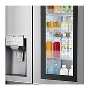 LG Side-by-Side mit InstaView Door-in-Door™ | 625 Liter Kapazität | Eis-, CrushedIce-und Wasserspender | Festwasseranschluss | Total No Frost | DoorCooling+™ |ThinQ®, GSX960NECE