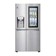 LG Side-by-Side mit InstaView Door-in-Door™ | 625 Liter Kapazität | Eis-, Crushed Ice-und Wasserspender | kein Festwasseranschluss | Total No Frost, GSX971NEAE
