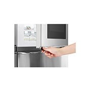 LG Side-by-Side mit InstaView Door-in-Door™ | 625 Liter Kapazität | Eis-, Crushed Ice-und Wasserspender | kein Festwasseranschluss | Total No Frost, GSX971NEAE