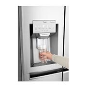 LG Side-by-Side mit InstaView Door-in-Door™ | 625 Liter Kapazität | Eis-, Crushed Ice-und Wasserspender | kein Festwasseranschluss | Total No Frost, GSX971NEAE