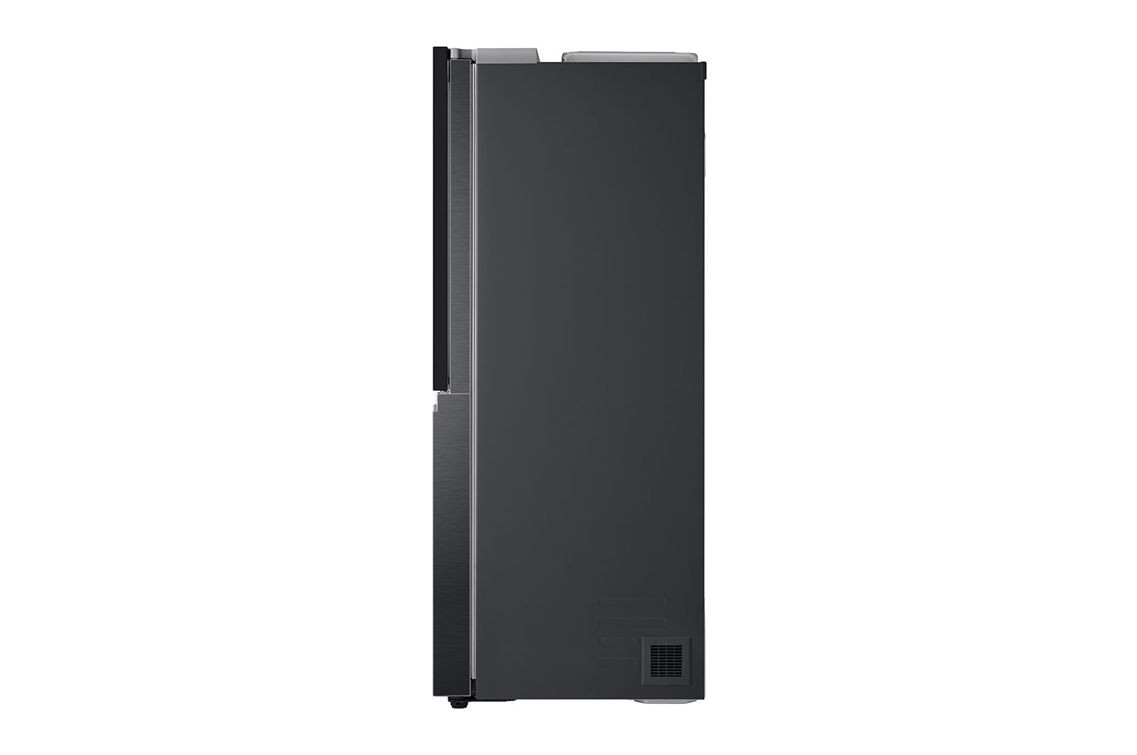 LG Side-by-Side mit  InstaView Door-in-Door® | Craft Ice, Crushed Ice, Eiswürfel und Wasserspender | 635 Liter Kapazität | Energieeffizienzklasse E | Festwasseranschluss | Matte Black Steel | LG GSXV90MCDE, GSXV90MCDE