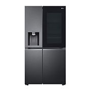 LG Side-by-Side mit  InstaView Door-in-Door® | Craft Ice, Crushed Ice, Eiswürfel und Wasserspender | 635 Liter Kapazität | Energieeffizienzklasse E | Festwasseranschluss | Matte Black Steel | LG GSXV90MCDE, GSXV90MCDE