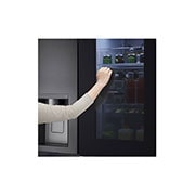 LG Side-by-Side mit  InstaView Door-in-Door® | Craft Ice, Crushed Ice, Eiswürfel und Wasserspender | 635 Liter Kapazität | Energieeffizienzklasse E | Festwasseranschluss | Matte Black Steel | LG GSXV90MCDE, GSXV90MCDE