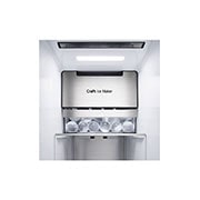 LG Side-by-Side mit  InstaView Door-in-Door® | Craft Ice, Crushed Ice, Eiswürfel und Wasserspender | 635 Liter Kapazität | Energieeffizienzklasse E | Festwasseranschluss | Matte Black Steel | LG GSXV90MCDE, GSXV90MCDE