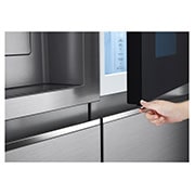 LG Side-by-Side mit InstaView Door-in-Door ™ | Eis-, Crushed Ice- und Wasserspender | 635 Liter Kapazität | Interner Wassertank 4L | LG GSXV91PZAE, GSXV91PZAE