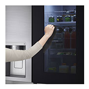 LG Side-by-Side mit InstaView Door-in-Door ™ | Eis-, Crushed Ice- und Wasserspender | 635 Liter Kapazität | Interner Wassertank 4L | LG GSXV91PZAE, GSXV91PZAE