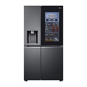 LG Side-by-Side mit InstaView Door-in-Door ™ | Eis-, Crushed Ice- und Wasserspender | 635 Liter Kapazität | Interner Wassertank 4L | Matt Schwarz | LG GSXV91MCAE, GSXV91MCAE