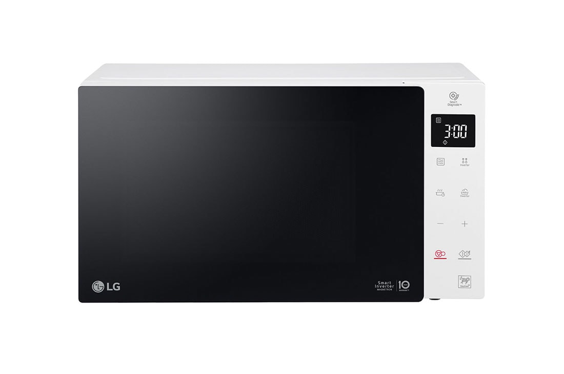 LG Solo-Mikrowelle mit Smart Inverter Technologie | EasyClean | 23 Liter Kapazität | Leistung 1000 Watt | MS23NECBW , MS23NECBW