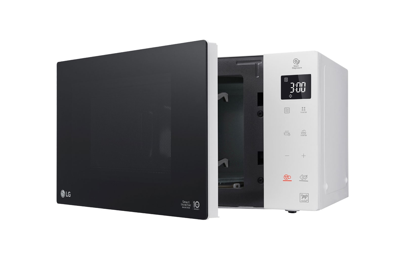 LG Solo-Mikrowelle mit Smart Inverter Technologie | EasyClean | 23 Liter Kapazität | Leistung 1000 Watt | MS23NECBW , MS23NECBW