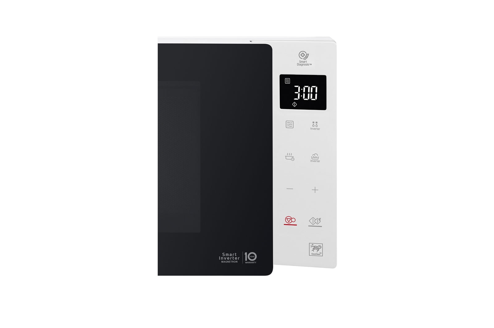 LG Solo-Mikrowelle mit Smart Inverter Technologie | EasyClean | 23 Liter Kapazität | Leistung 1000 Watt | MS23NECBW , MS23NECBW