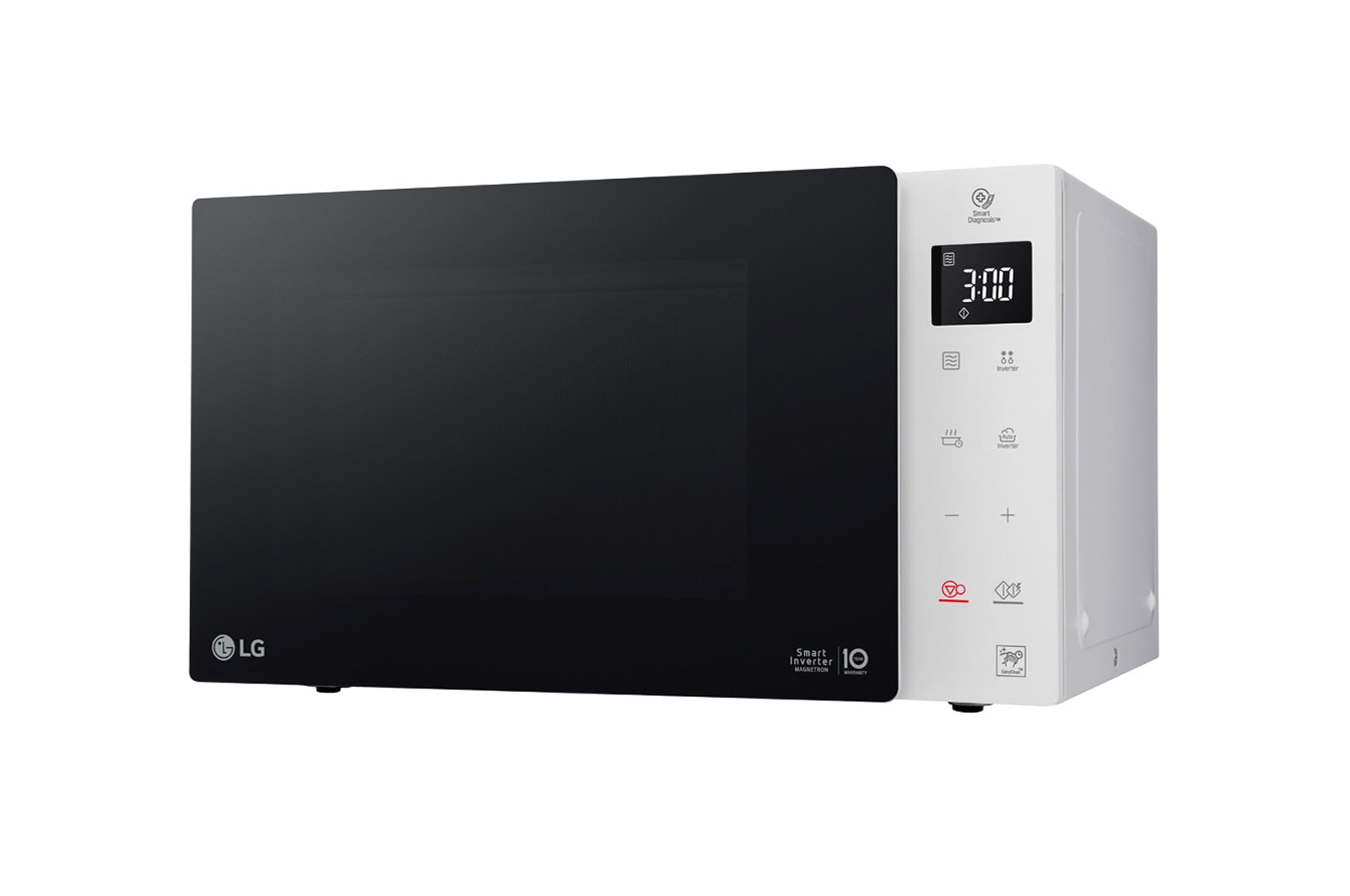 LG Solo-Mikrowelle mit Smart Inverter Technologie | EasyClean | 23 Liter Kapazität | Leistung 1000 Watt | MS23NECBW , MS23NECBW