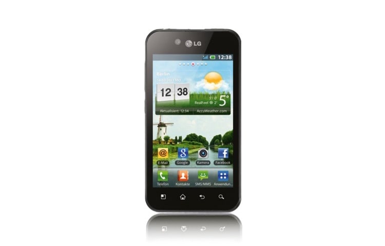 LG OPTIMUS black Touchscreen Smartphone, in elegantem Design, extrem dünn und leicht, mit superhellem NOVA-Display, P970