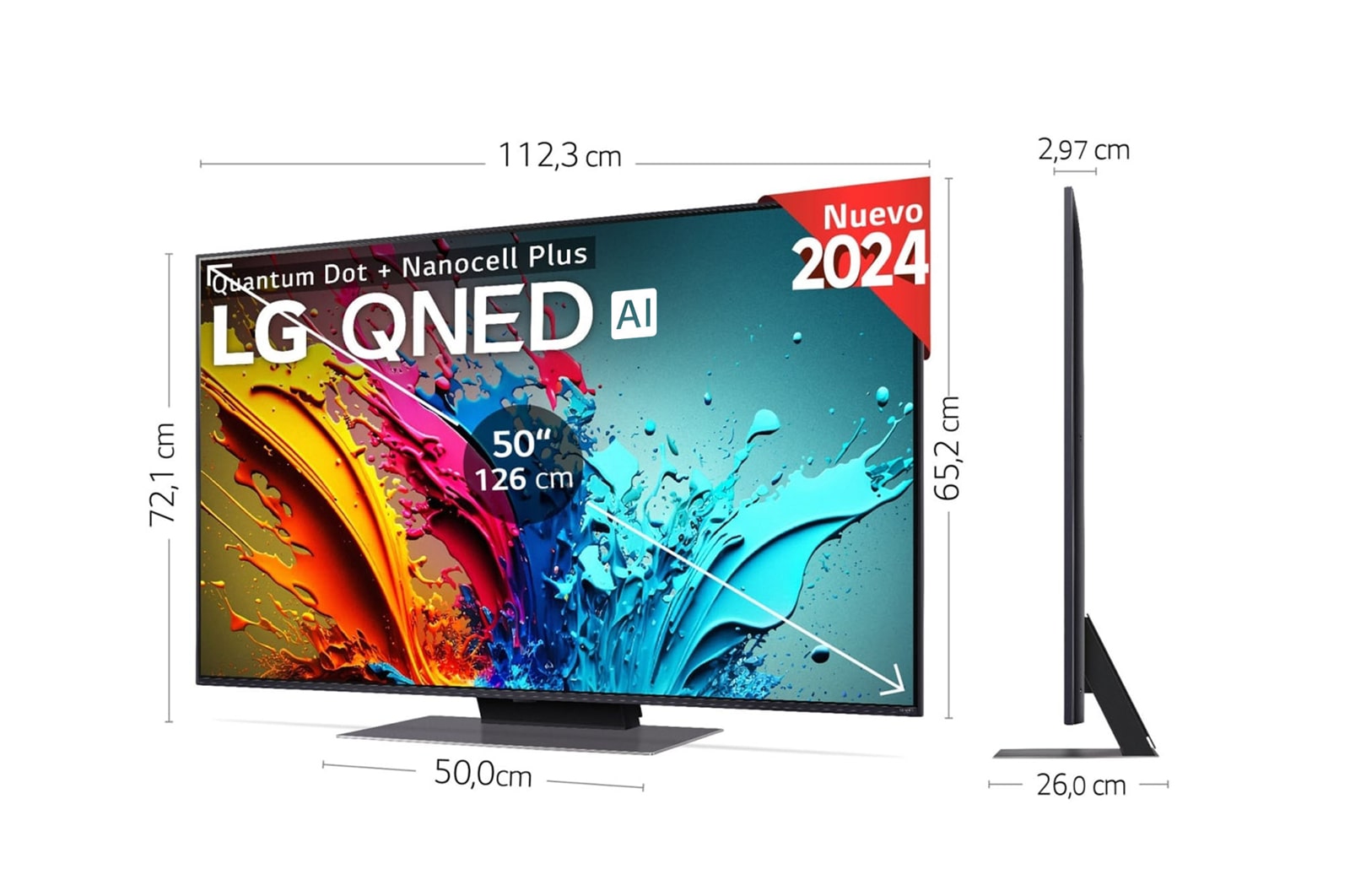 LG 86 Zoll 4K LG QNED AI Smart TV QNED86, 86QNED86T6A