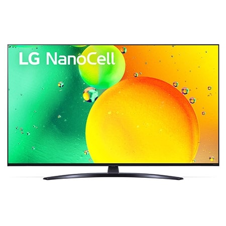 Eine Vorderansicht des LG NanoCell TV