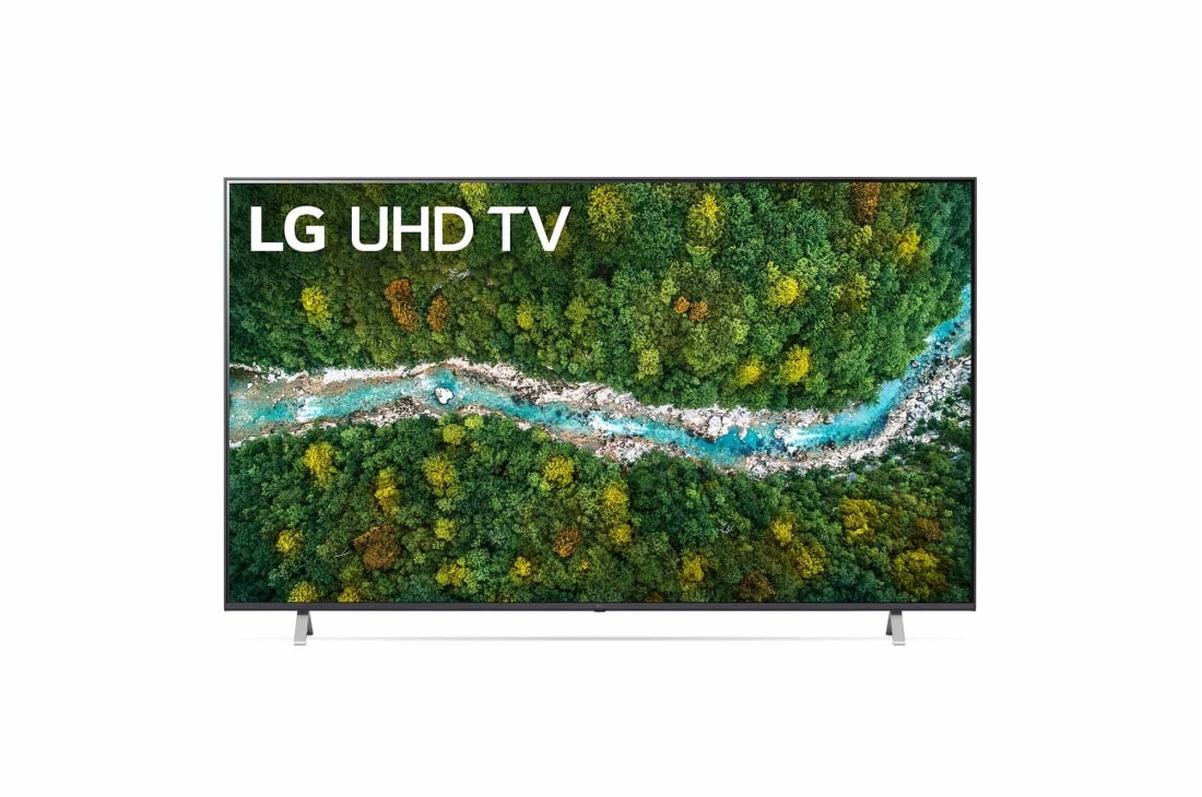 Eine Vorderansicht des LG UHD TV