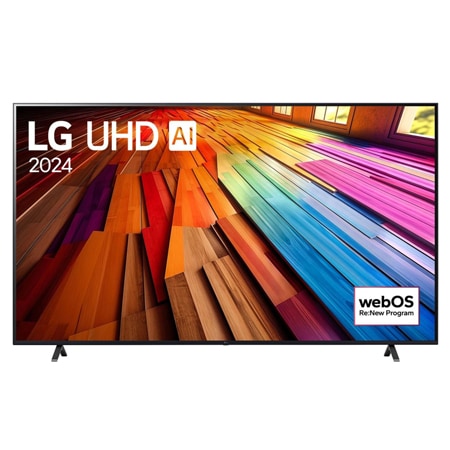 Вид спереди на телевизор LG UHD TV