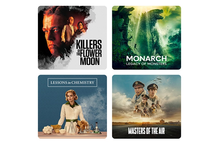 Bild eines LG OLED TVs. Auf dem Bildschirm sind Apple TV+-Inhalte zu sehen.