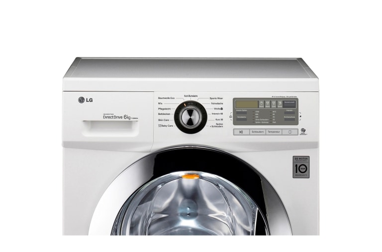 LG Waschmaschine mit bis zu 6 kg Fassungsvermögen, 6 Motion DirectDrive™ und einer Gerätetiefe von nur 44 cm., F1296NDAH