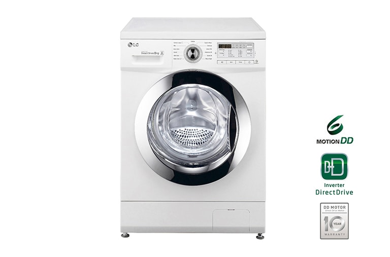 LG Waschmaschine mit 6 Motion DirectDrive™, 8 kg Fassungsvermögen und intelligenter Beladungserkennung, F14B8CHROM