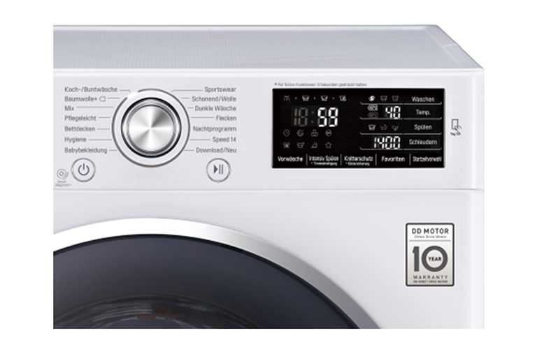 LG Waschmaschine mit TurboWash™, 7 kg Fassungsvermögen und Tag On NFC Funktion, F14U2QCN2H