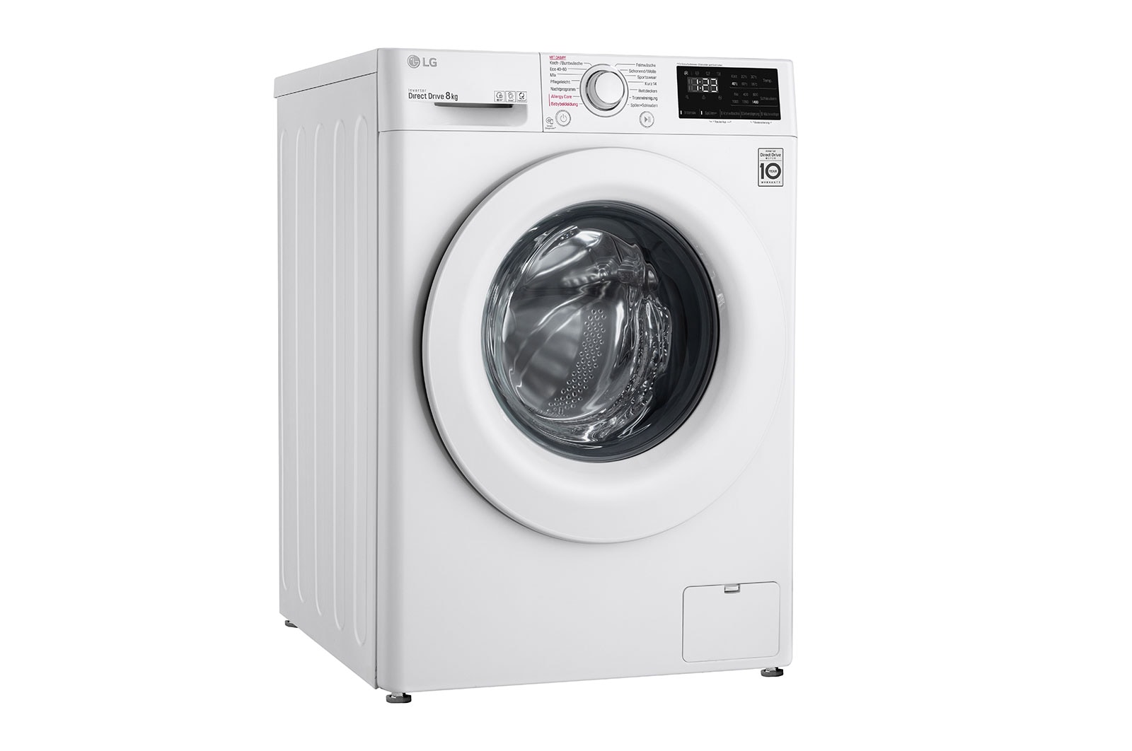 LG Waschmaschine | 8 kg | AI Direct Drive™ | Steam | Neue Wohlfühl-Trommel | weiß | LG F14WM8LN0B, F14WM8LN0B