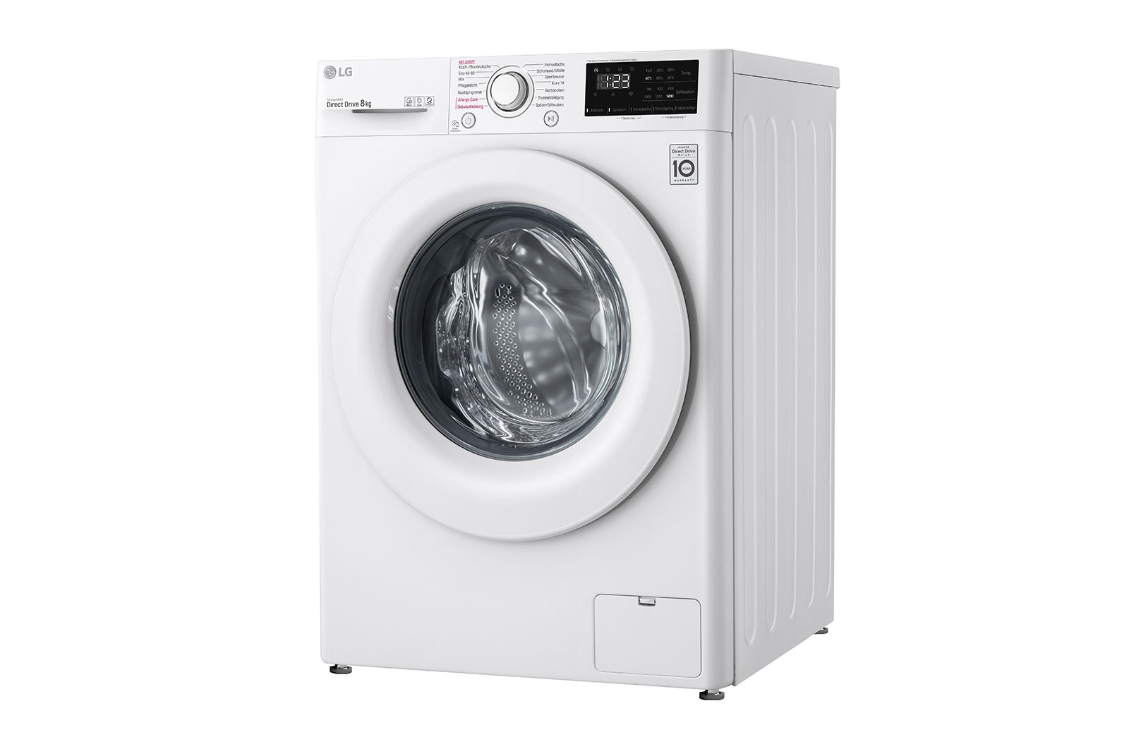 LG Waschmaschine | 8 kg | AI Direct Drive™ | Steam | Neue Wohlfühl-Trommel | weiß | LG F14WM8LN0B, F14WM8LN0B