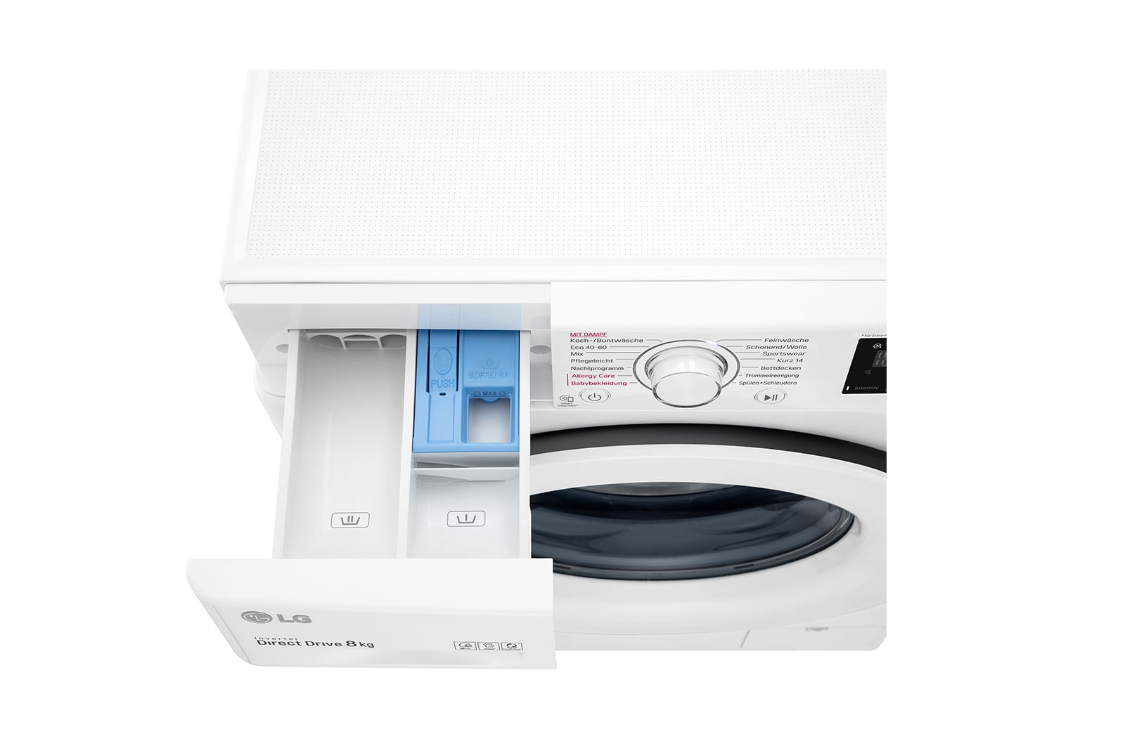 LG Waschmaschine | 8 kg | AI Direct Drive™ | Steam | Neue Wohlfühl-Trommel | weiß | LG F14WM8LN0B, F14WM8LN0B