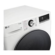 LG Waschmaschine mit 9 kg Kapazität | Slim Fit | EEK A | 1200 U./Min. | Weiß mit schwarzem Bullaugenring | F2V7SLIM9, F2V7SLIM9