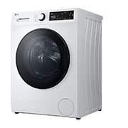 LG Waschmaschine mit 9 kg Kapazität | Energieeffizienzklasse A | 1.400 U/Min. | Weiß mit weißem Bullaugenring | LG F4WN3098M, F4WN3098M