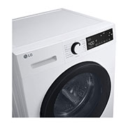 LG Waschmaschine mit 9 kg Kapazität | Energieeffizienzklasse A | 1.400 U/Min. | Weiß mit weißem Bullaugenring | LG F4WN3098M, F4WN3098M