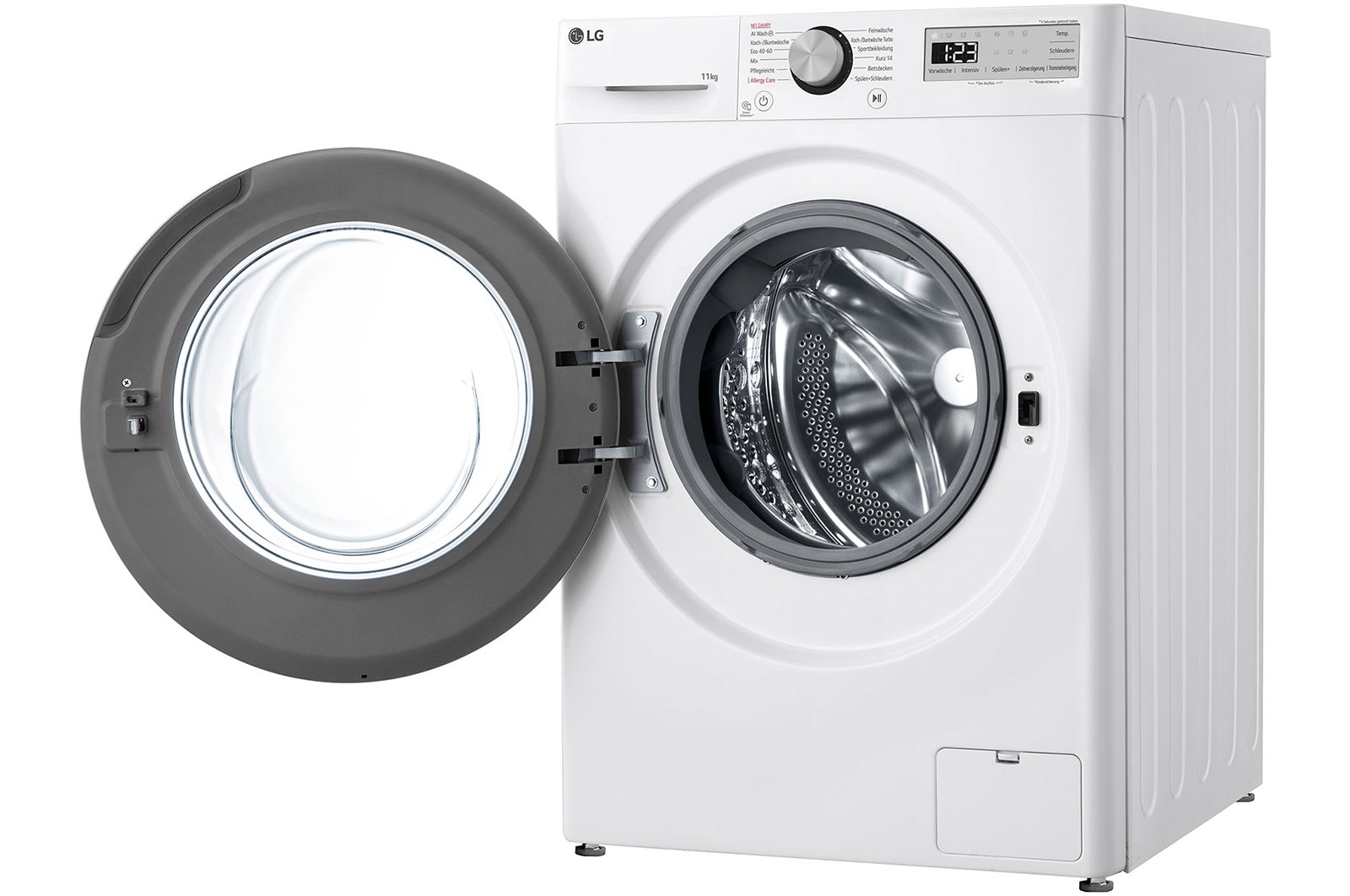 LG Waschmaschine mit 11 kg Kapazität | EEK A | 1.400 U./Min. | Weiß mit schwarzem Bullaugenring | F4WR4911P, F4WR4911P