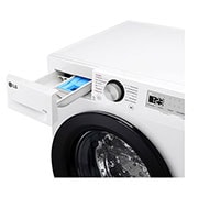 LG Waschmaschine mit 11 kg Kapazität | EEK A | 1.400 U./Min. | Weiß mit schwarzem Bullaugenring | F4WR4911P, F4WR4911P