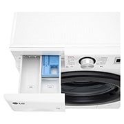 LG Waschmaschine mit 11 kg Kapazität | EEK A | 1.400 U./Min. | Weiß mit schwarzem Bullaugenring | F4WR4911P, F4WR4911P