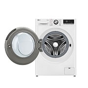 LG Waschmaschine mit 13 kg Kapazität | EEK A | 1.400 U./Min. | Weiß mit schwarzem Bullaugenring | F4WR703Y, F4WR703Y