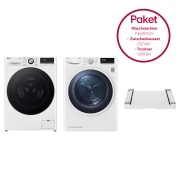 LG Trockner | 9KG LG V5RT9N &  Waschmaschine mit 13 kg Kapazität | EEK A | F4WR703Y &  Zwischenbaurahmen für Waschmaschinen und Trockner, F4WR703Y.V5RTDST