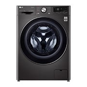 LG Waschmaschine mit 8 kg Kapazität | EEK A | 1.400 U./Min. | Metallic Black Steel mit Chromring Bullauge | F4WV708P2BA, F4WV708P2BA