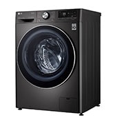 LG Waschmaschine mit 8 kg Kapazität | EEK A | 1.400 U./Min. | Metallic Black Steel mit Chromring Bullauge | F4WV708P2BA, F4WV708P2BA