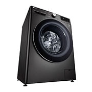 LG Waschmaschine mit 8 kg Kapazität | EEK A | 1.400 U./Min. | Metallic Black Steel mit Chromring Bullauge | F4WV708P2BA, F4WV708P2BA