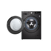 LG Waschmaschine mit 8 kg Kapazität | EEK A | 1.400 U./Min. | Metallic Black Steel mit Chromring Bullauge | F4WV708P2BA, F4WV708P2BA