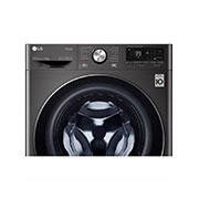 LG Waschmaschine mit 8 kg Kapazität | EEK A | 1.400 U./Min. | Metallic Black Steel mit Chromring Bullauge | F4WV708P2BA, F4WV708P2BA