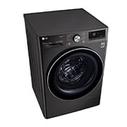 LG Waschmaschine mit 8 kg Kapazität | EEK A | 1.400 U./Min. | Metallic Black Steel mit Chromring Bullauge | F4WV708P2BA, F4WV708P2BA