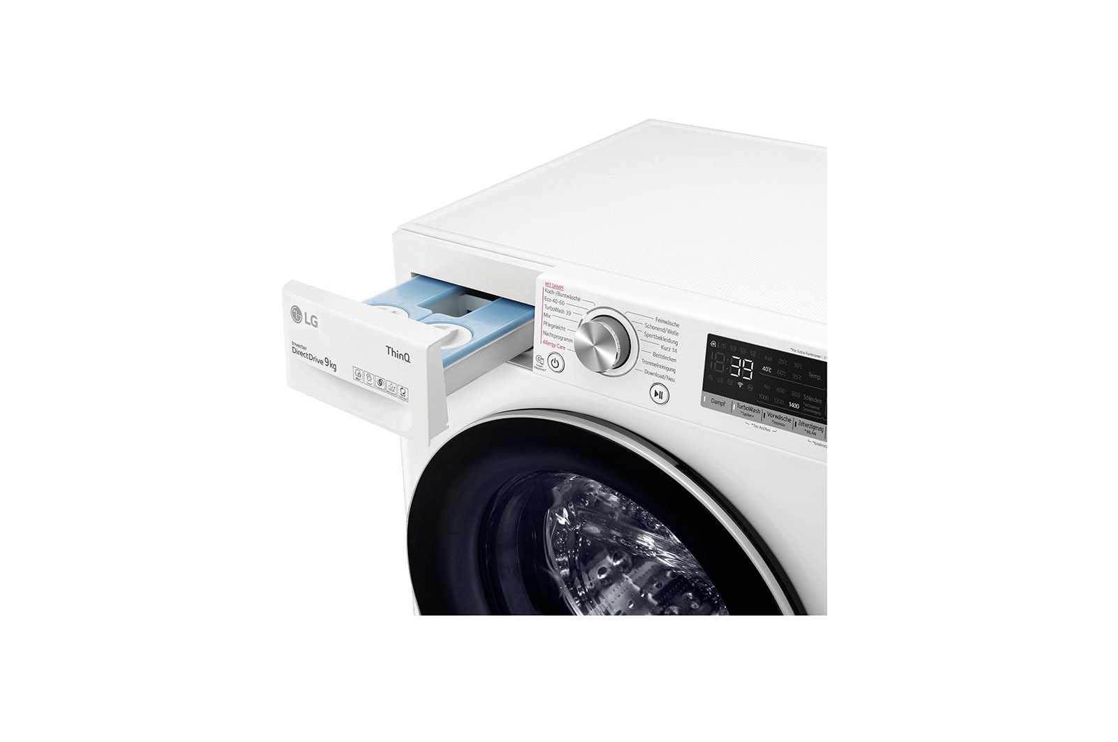 LG Waschmaschine | 9kg |  AI Direct Drive™ | TurboWash 360 | Automatische Waschmitteldosierung, F4WV709AT1