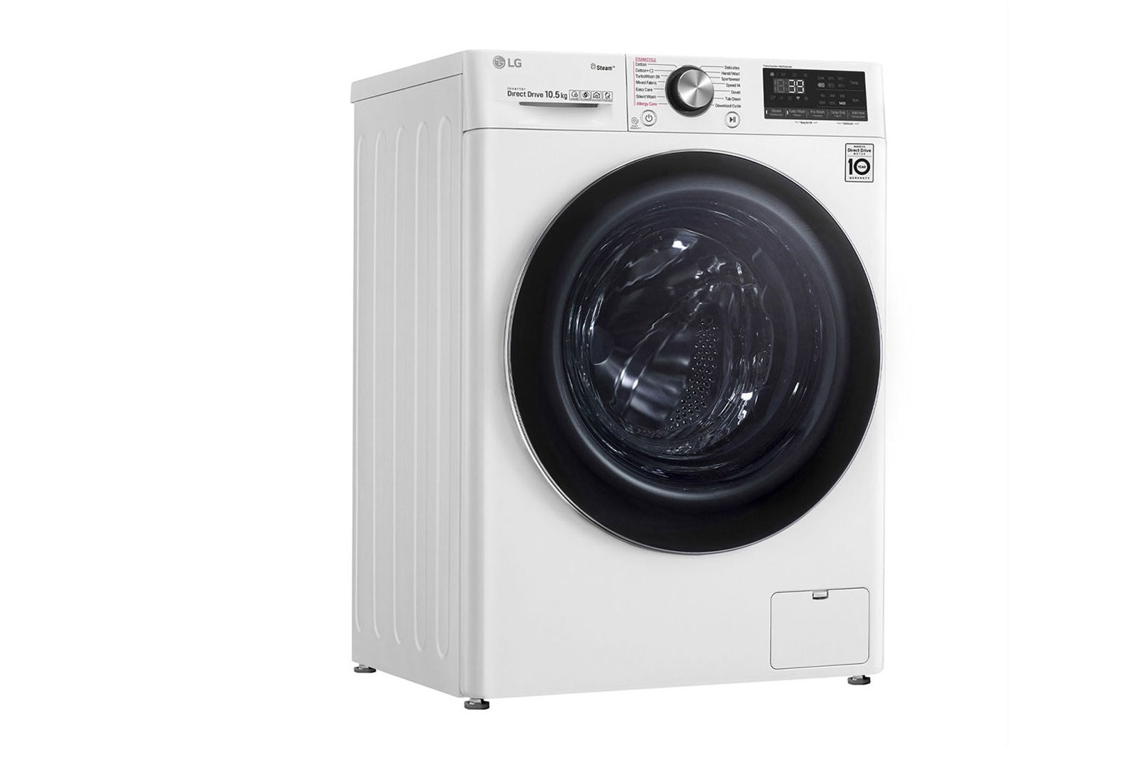 LG Waschmaschine | 10,5 kg| AI DD™ | Steam+™ | TurboWash™360° | Aqualock | Neue Wohlfühl-Trommel, F4WV910P2